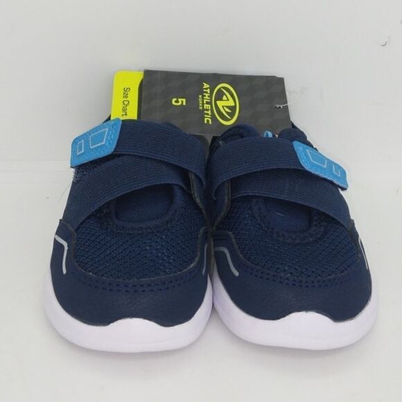 Athletic Works Toddler Boys NEW w/Tags Blue Easy Close Sneakers - sz. 5 - Picture 2 of 7